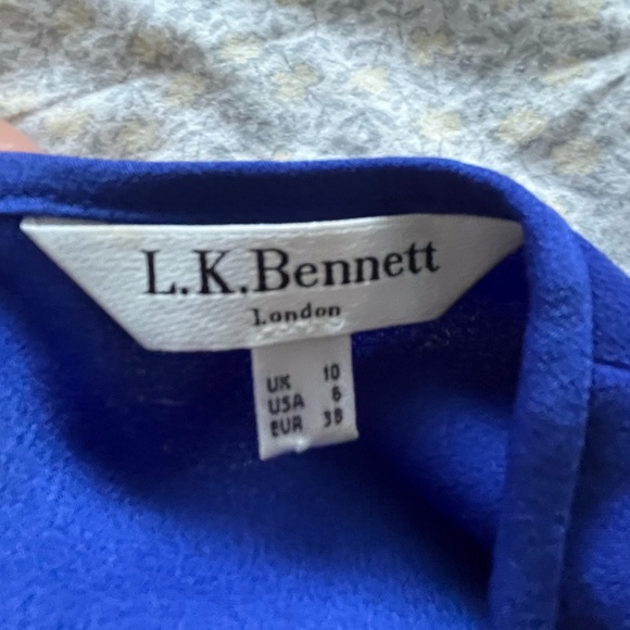 Cobalt blue L. K. Bennett London sleeveless blouse - Picture 2 of 3